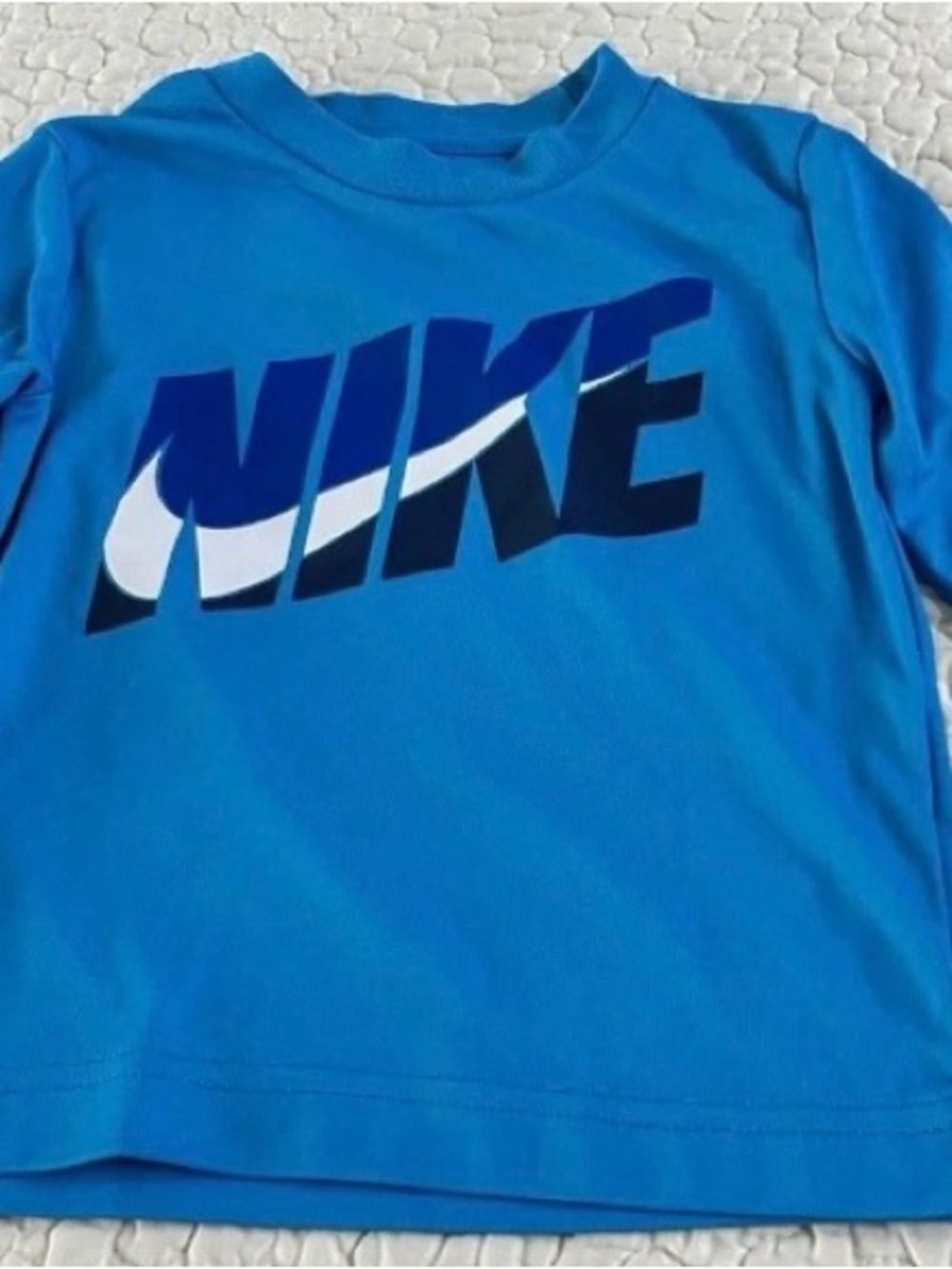Boys Teal Nike Dri-Fit Long Sleeve Short Sleeve Tee Size 2T